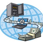 picture of money transferring between banks