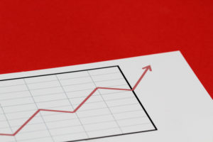 Picture of Line Graph Representing Growth Close-up