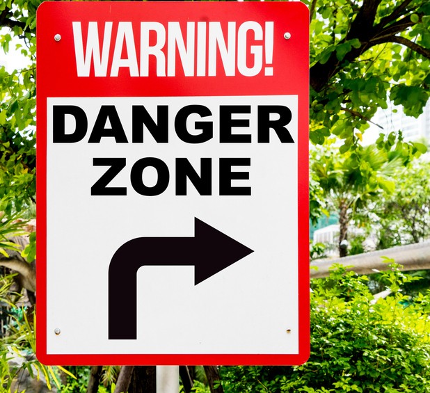 Picture of danger zone sign