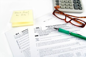 Picture of forms you use to get an EIN and to make S election