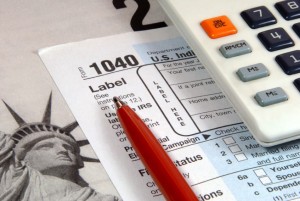Picture of 1040 tax return