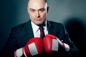 Picture of CPA wearing boxing gloves