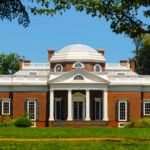picture of Monticello, Thomas Jefferson's home in Virgnia
