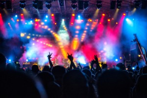 Picture of music concert stage.