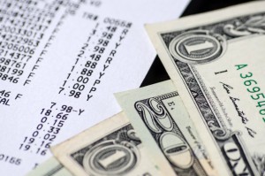 picture of money and adding machine tape