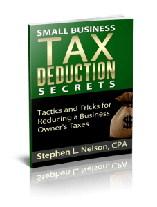 Small Business Tax Deduction Secrets